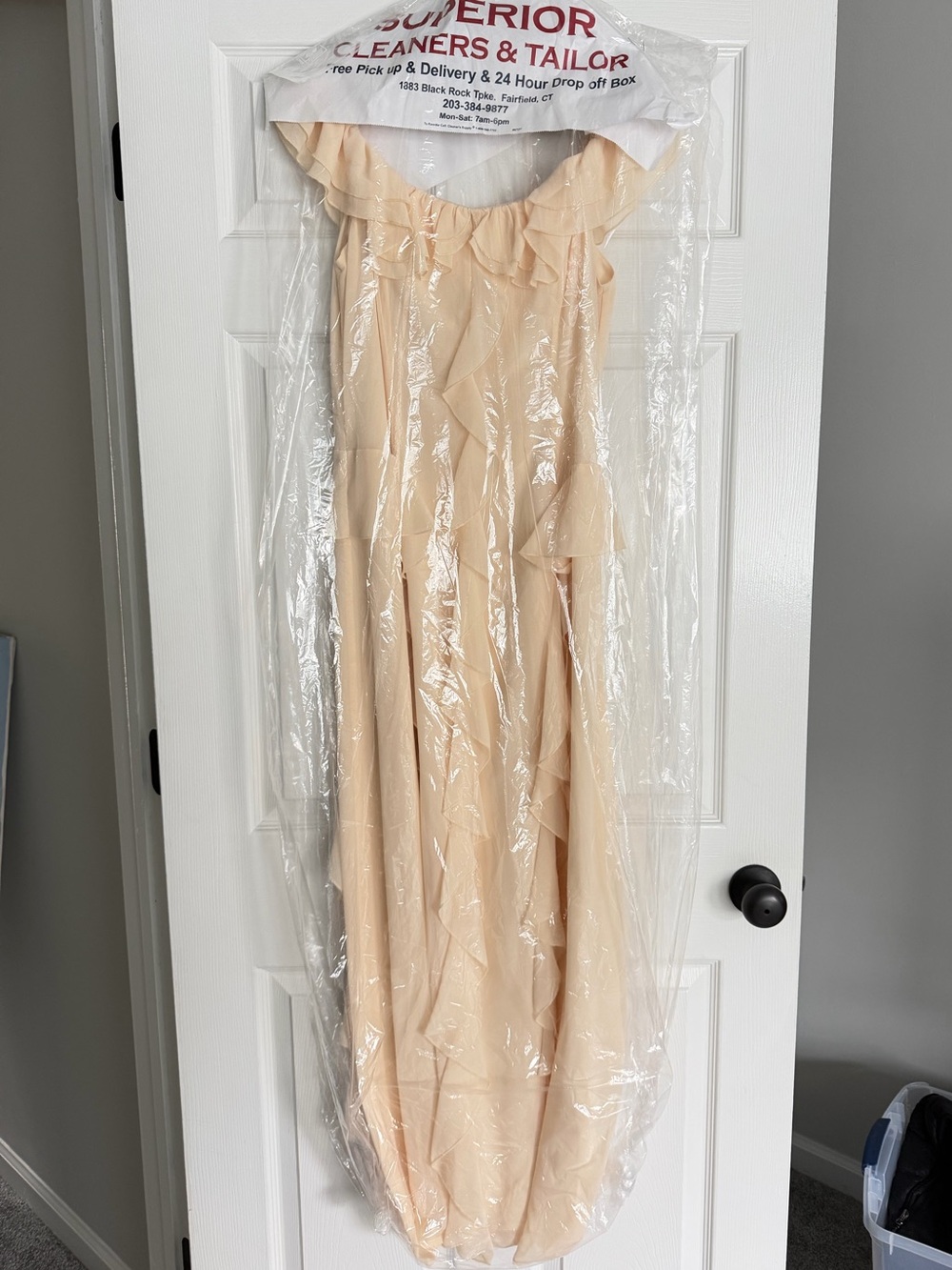 Selfie Leslie Strapless Ruffle Maxi Dress in Cream - Picture 3 of 3